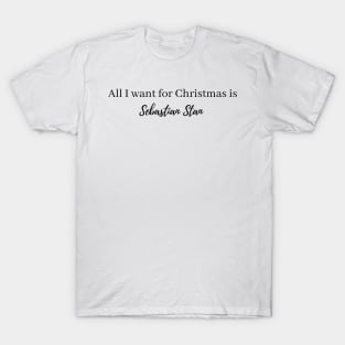 all i want for christmas is sebastian stan T-Shirt